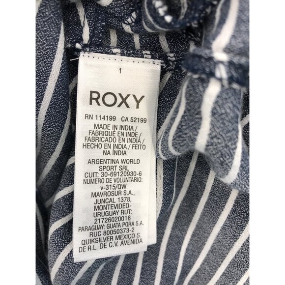 Roxy Striped Open Back Dress Blue White Medium NEW - Picture 7 of 7
